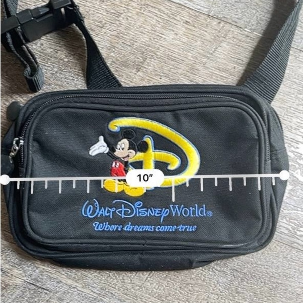 Hip Bag Fanny Pack Walt‎ Disney World Where Dreams Come True Mickey Mouse Black - Picture 6 of 9